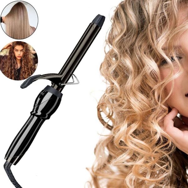 Professional cone curling iron for hair styling with a Pro Mozer MZ-6627 clip with titanium coating and thermostat, ProMozer Curling Iron