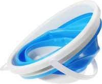 Складное силиконовое ведро на 5 литров Collapsible Bucket Emmer CB-5, туристическое универсальное круглое ведро Supretto с ручкой 5л