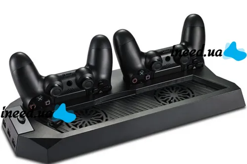 Подставка для игровой приставки PS4 Slim, Pro Skytech 5 в 1 Зарядная док-станция для джойстиков Playstation 4 стенд с охлаждением и usb-хаб