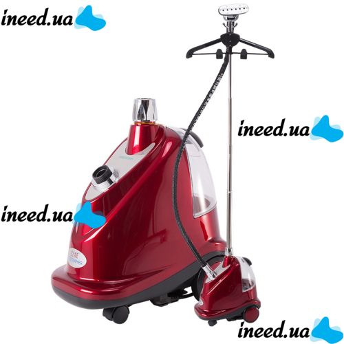 Professional Vertical Steamer Liting LT-6 2000W with Brush and Adjustable Clothes Hanger, Steam Iron, Steam Generator Red