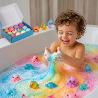 Подарочный набор бомбочек Bath Bomb Gift 12 штук для ванны с игрушкой сюрпризом, детские спа бомбочки шарики Морские жители для ванной с игрушками