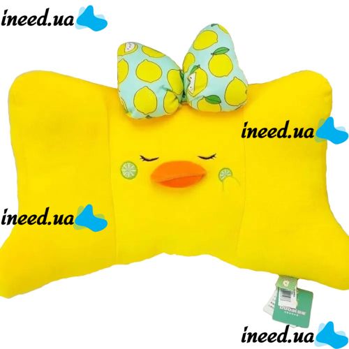Набор подушек для ребенка Утята duck NJ-009, Детские подушки уточки обычная и дорожная, Детская туристическая подушка Утка для путешествий в машину