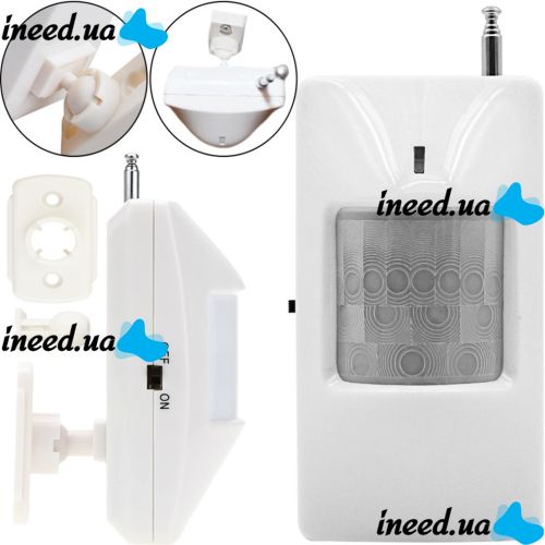 Беспроводной настенный ИК датчик движения для GSM сигнализации PIR Detector HW 01 с углом обзора 110 градусов HW-01 игнорирующий животных Белый