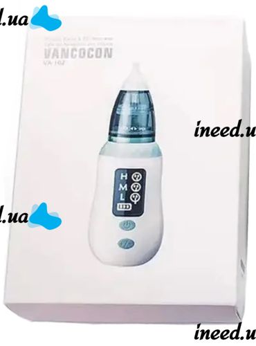 Children's rechargeable Nasal Aspirator Vancocon VA-162 USB with nozzles for a child, Electric nozzle for newborns and small children