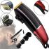 Professional Wired Hair Clipper Gemei GM-807 9W with 4 Removable Nozzles, Male Trimmer 4 Nozzles GM807 from 9W Network Black