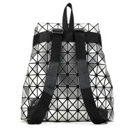 Спортивный женский геометрический рюкзак, Bao Bao Geometric Issey Miyake Silver Style, Маленький модный серебристый портфель Бао Бао из экокожи