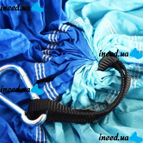 Подвесной туристический нейлоновый гамак Hammock With Net Blue до 200 кг с москитной сеткой для кемпинга, Походный гамак 263х135 Синий