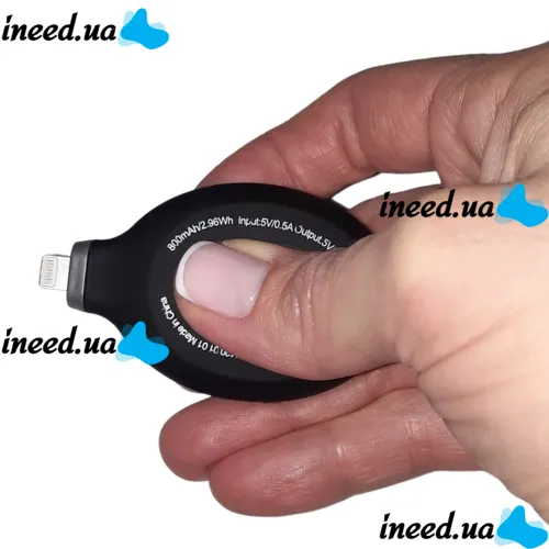 УМБ портативное зарядное устройство для iPhone Power Pod Emergency Charge 800mAh брелок Power Bank разъем Lightning внешний аккумулятор для телефона