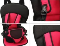 Детское бескаркасное автокресло Multi Function Car Cushion Красный, Универсальное авто кресло ребенку в машину до 25 кг, Удобное автомобильное кресло