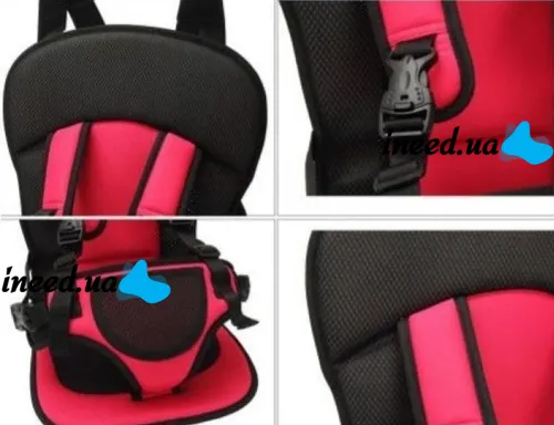 Детское бескаркасное автокресло Multi Function Car Cushion Красный, Универсальное авто кресло ребенку в машину до 25 кг, Удобное автомобильное кресло