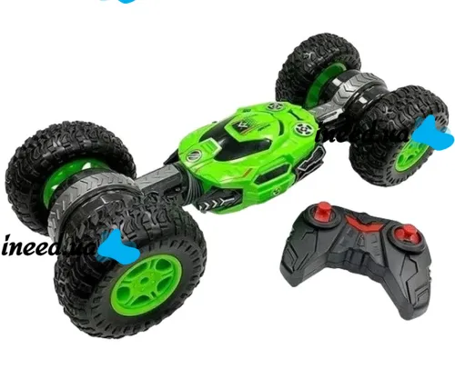 Трюкова машинка перевертиш Dance Monster RQ-2028 Green на радіокеруванні, всюдихід трансформер на пульті управління, Зелена