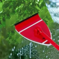 Universal Brush Pane DR by Fuller Brush for Washing windows and glasses with a telescopic handle, Brush scraper for cleaning mirrors with nozzles Red