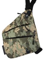 Тактическая нагрудная сумка мессенджер Cross Body однолямочная, Водонепроницаемая мужская барсетка через плечо, Сумка кобура Кросс боди, Пиксельная