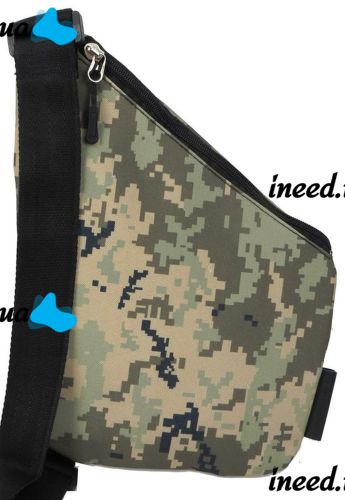 Тактическая нагрудная сумка мессенджер Cross Body однолямочная, Водонепроницаемая мужская барсетка через плечо, Сумка кобура Кросс боди, Пиксельная