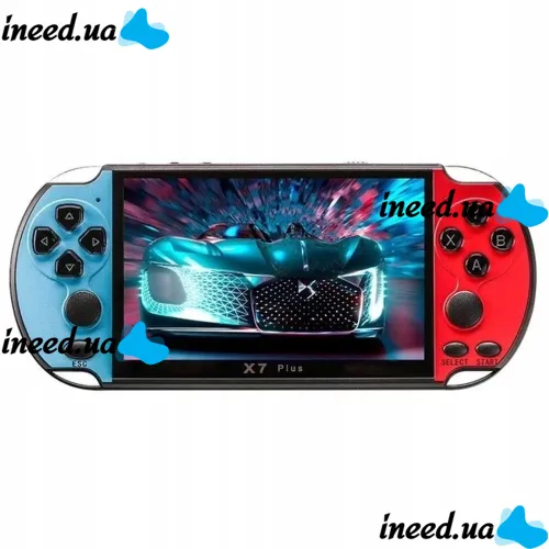 Карманная игровая 16-bit приставка PSP X7 Plus 5.1" дюймов 8GB MP5, Портативная беспроводная приставка с 200 встроенными ретро играми и ТВ выход