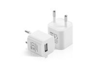 USB Адаптер - зарядка White 220V 1А кубик, блок питания