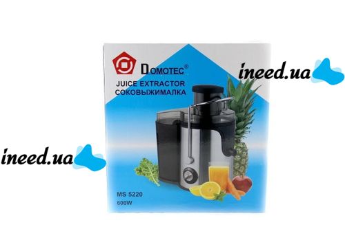 Электрическая шнековая соковыжималка Domotec MS-5220 600W