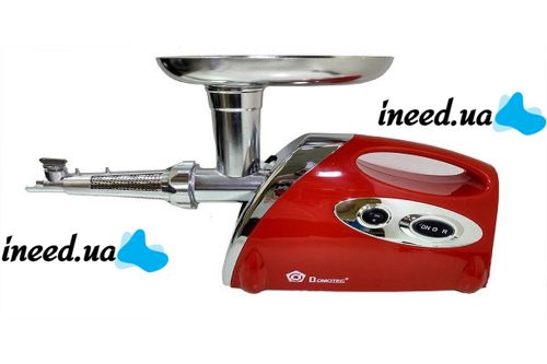 Электрическая мясорубка с соковыжималкой Domotec MS-2019 2400W Red, Красная