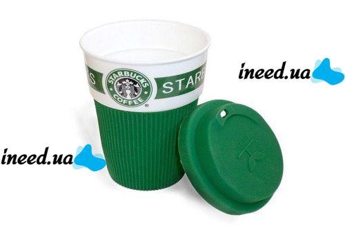 Чашка керамическая кружка StarBucks Green зеленая стакан для кофе, чая, горячих напитков Star Bucks