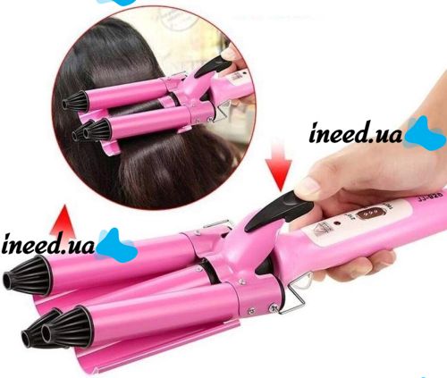 Профессиональная тройная плойка для волос JJ-928 Professional Hairdressing