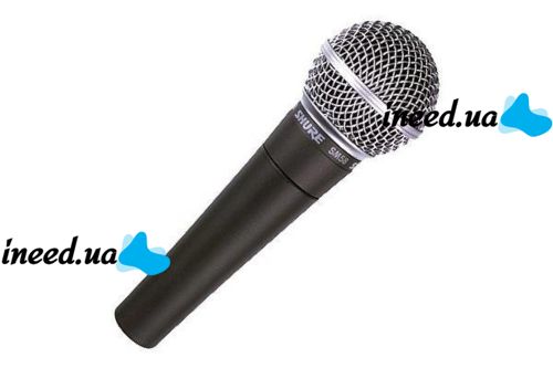 Динамический проводной микрофон Shure Beta 58A ручной для пения, Вокальный шнуровой микрофон Шур для записи голоса и караоке с чехлом Черный