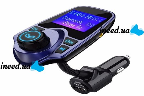 ФМ FM трансмиттер автомобильный T10 модулятор авто MP3 Bluetooth Т10
