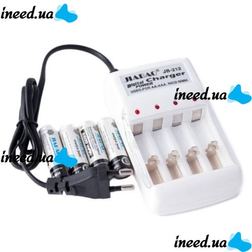 Зарядное устройство с ААА аккумуляторами Jiabao Digital Charger JB-212 AA/AAA