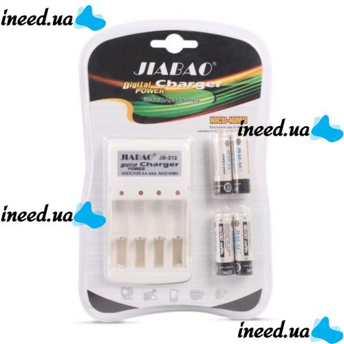 Зарядное устройство с ААА аккумуляторами Jiabao Digital Charger JB-212 AA/AAA
