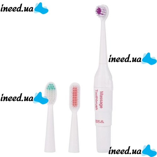 Электрическая зубная щётка на батарейках 3 в 1 Massage Toothbrush R008-1