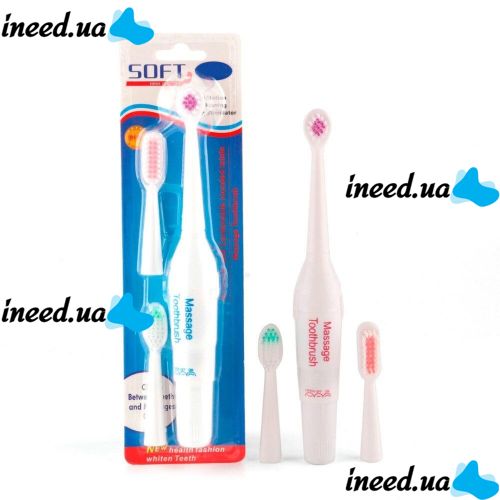 Электрическая зубная щётка на батарейках 3 в 1 Massage Toothbrush R008-1