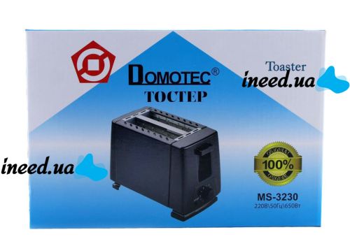 Тостер Domotec MS-3230 650w Black
