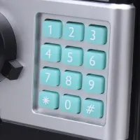 Children's electronic piggy bank safe Mony Safe, bill acceptor, ATM, with combination lock for paper bills, coins with Piggy Number Bank batteries