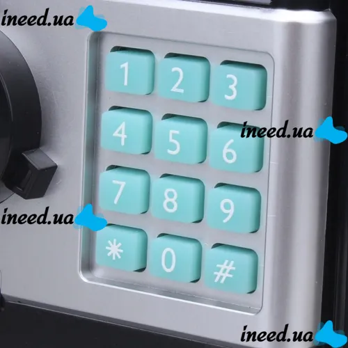 Children's electronic piggy bank safe Mony Safe, bill acceptor, ATM, with combination lock for paper bills, coins with Piggy Number Bank batteries
