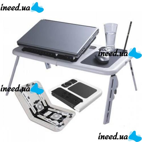 Подставка столик для ноутбука E-Table LD 09 2мя USB кулерами, Етейбл, Е тейбл