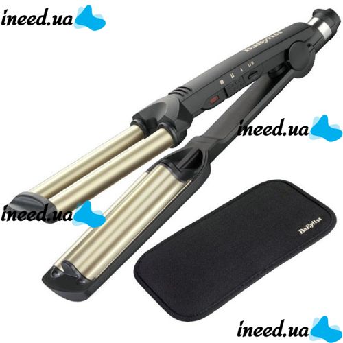 Профессиональная тройная плойка волна Babyliss Pro GBR Wave Envy DT-2021 для укладки волос с регулятором температуры Бебилис Стайлер