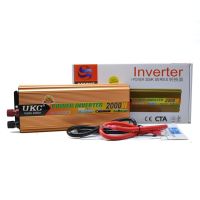 Автомобильный инвертор UKC 24V-220V 2000W авто преобразователь напряжения тока от прикуривателя и аккумулятора, зарядное с защитой от перегрева 2000Вт