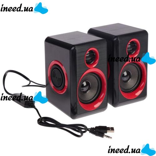 Колонки для ПК компьютера F&T FT-165 Black, Red