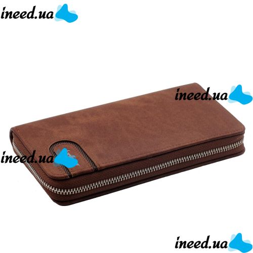 Мужской кошелек клатч портмоне барсетка Baellerry Denim S1514 Coffee Кофе