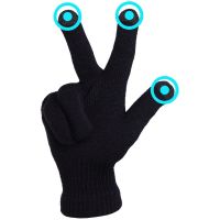 iGloves Black Touchscreen Gloves, Winter Gloves with Touch Fingers for Working with Capacitive Screens, Black