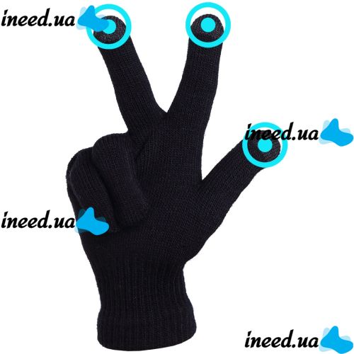 iGloves Black Touchscreen Gloves, Winter Gloves with Touch Fingers for Working with Capacitive Screens, Black
