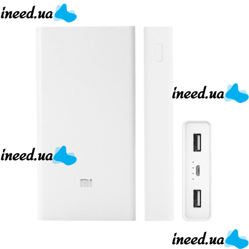 Universal Battery Xiaomi Mi Power Bank 20000mAh MI M6 White, External Battery