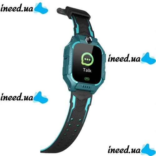 Наручні розумні дитячі смарт годинник Smart Watch X17 400 мА / год з сім-картою, GPS відеодзвінком і ліхтариком водонепроникні IP67 для дітей Зелений
