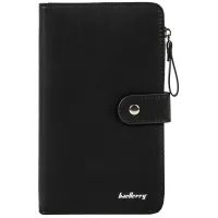 Женский кошелек клатч Baellerry Miracle JC224 Black с отделением для телефона на кнопке, Женское портмоне на 17 отделений для купюр и монет Черный