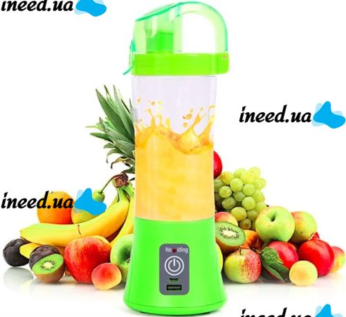 Аккумуляторный портативный блендер Qllipin Juice Cup OL-602 с поилкой 380 мл работает от USB кабеля