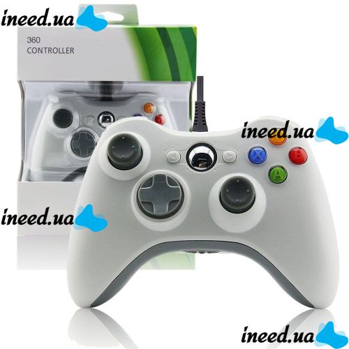 Проводной джойстик Microsoft Xbox 360 White Оригинал Белый