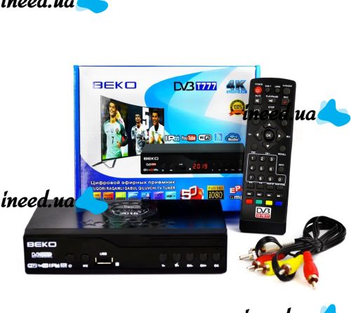Цифровой эфирный Тюнер T2 DV3 BEKO T777 4K с WIFI и экраном