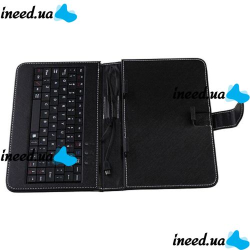 Чехол клавиатура для ПК планшета 7 Rus Black Mini и Micro Usb, чехол для планшета ПК "7"