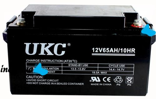 Универсальный гелевый аккумулятор GEL UKC 6-CNF-65 12V 65Ah (Аккумуляторная батарея 12В 65Ач)