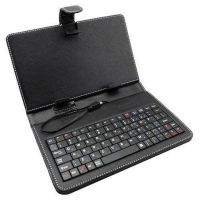 Чехол клавиатура для ПК планшета 7 Rus Black Mini и Micro Usb, чехол для планшета ПК "7"
