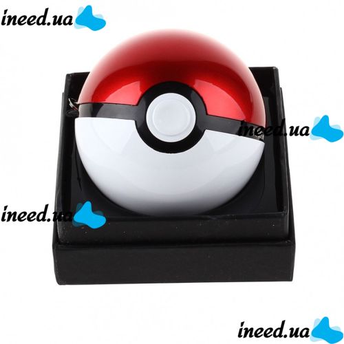 Портативное зарядное устройство Power Bank 10000 mAh в виде Pokeball, в форме Покебол из Мультфильма Pokemon